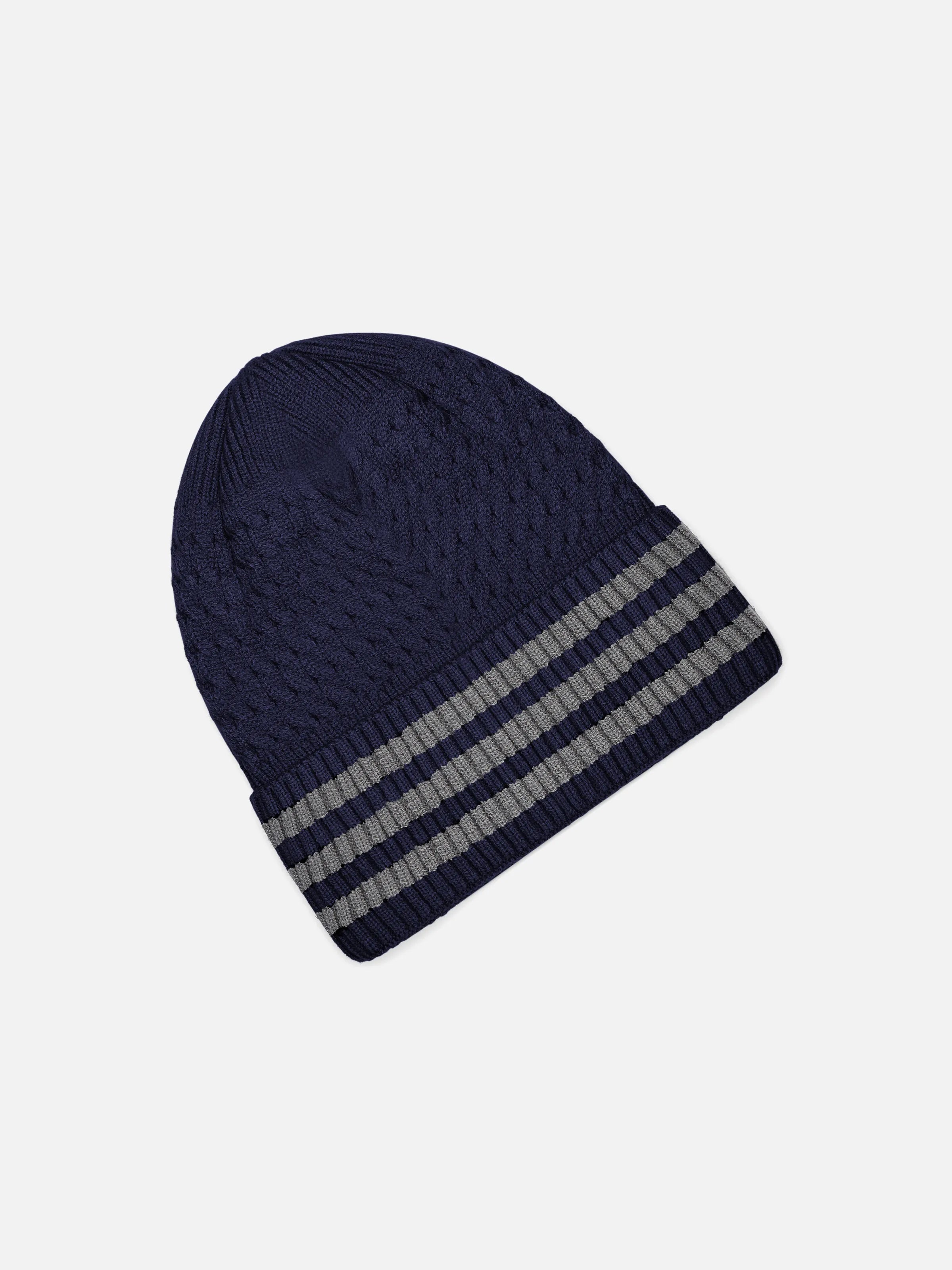 Striped Knitted Beanie - FABC5-028