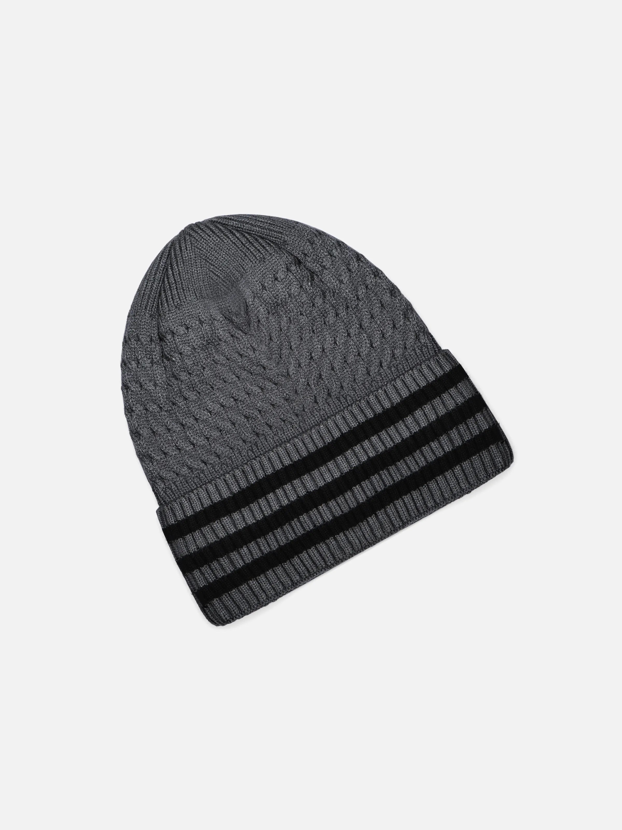 Striped Knitted Beanie - FABC5-025