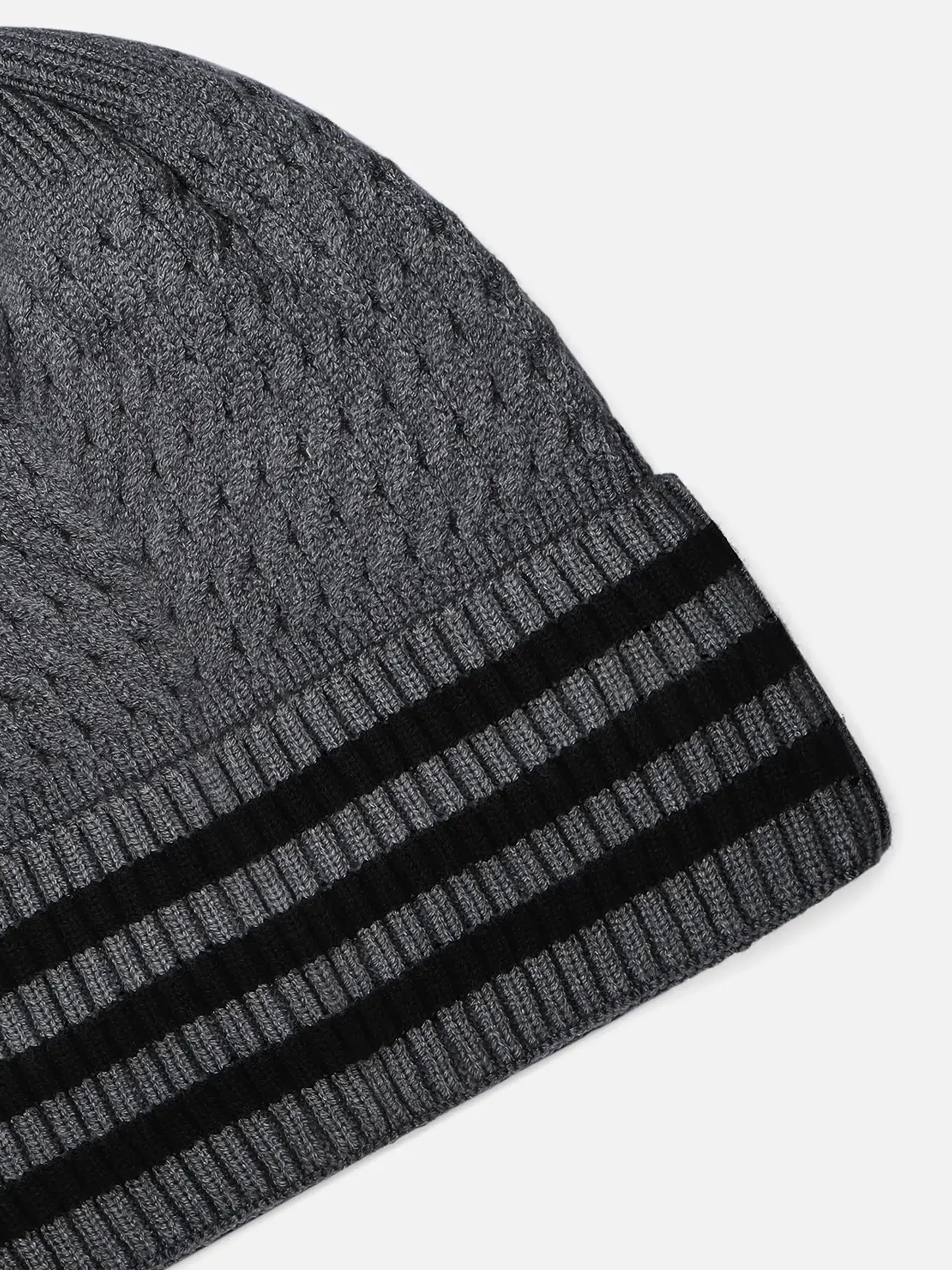 Striped Knitted Beanie - FABC5-025