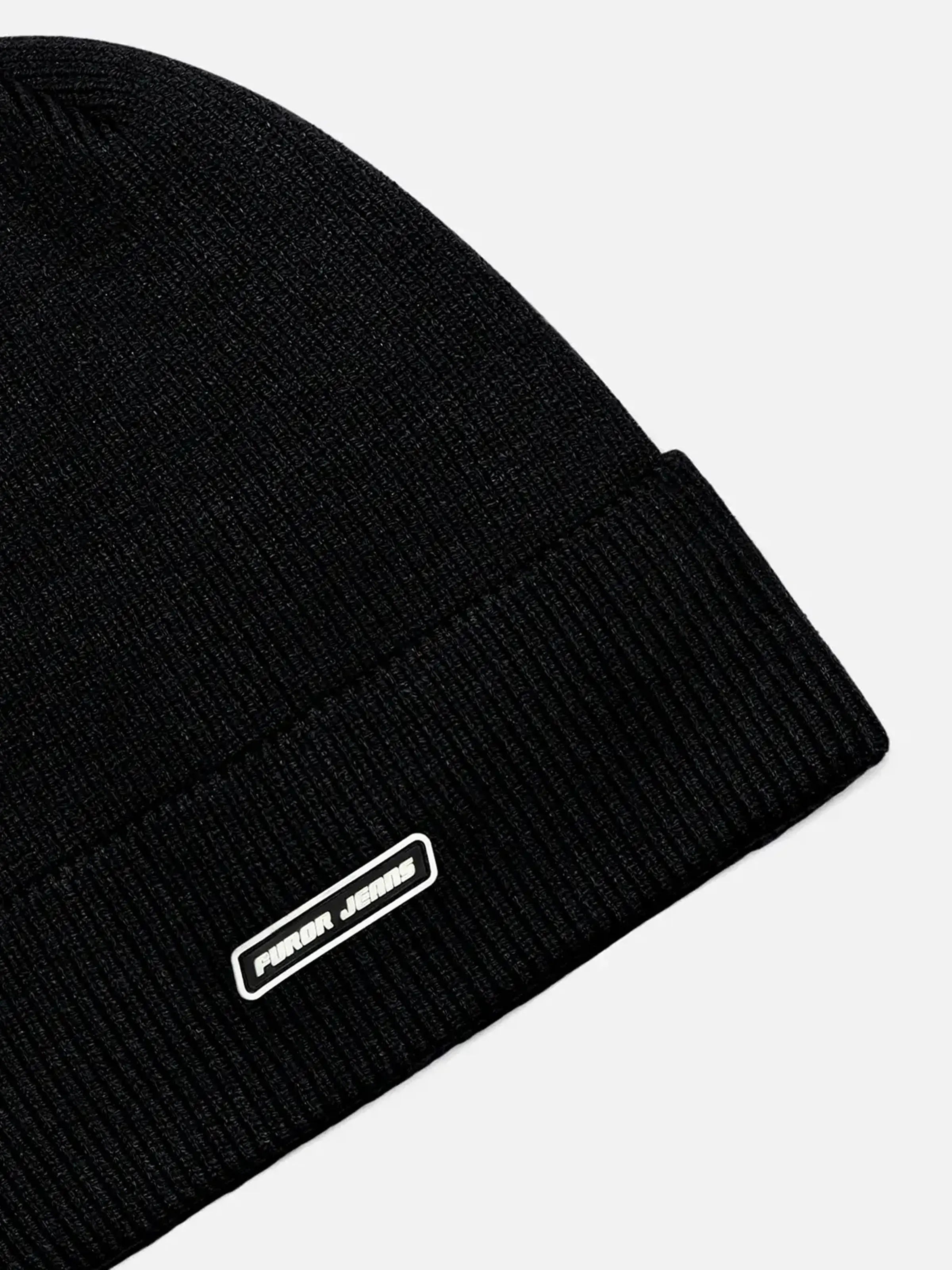 Black Knitted Beanie - FABC5-034