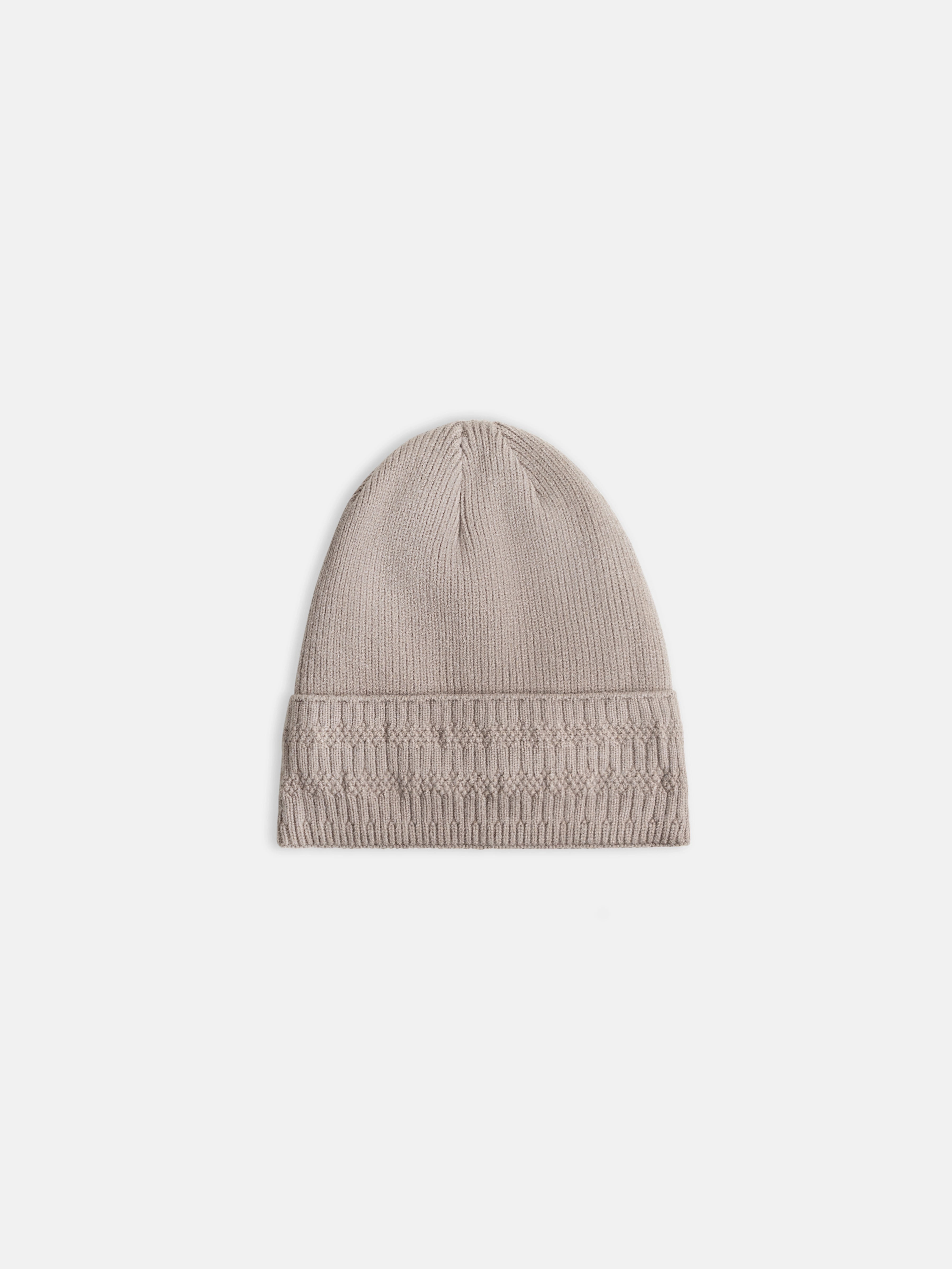 Beige Knitted Beanie - FABC24-008