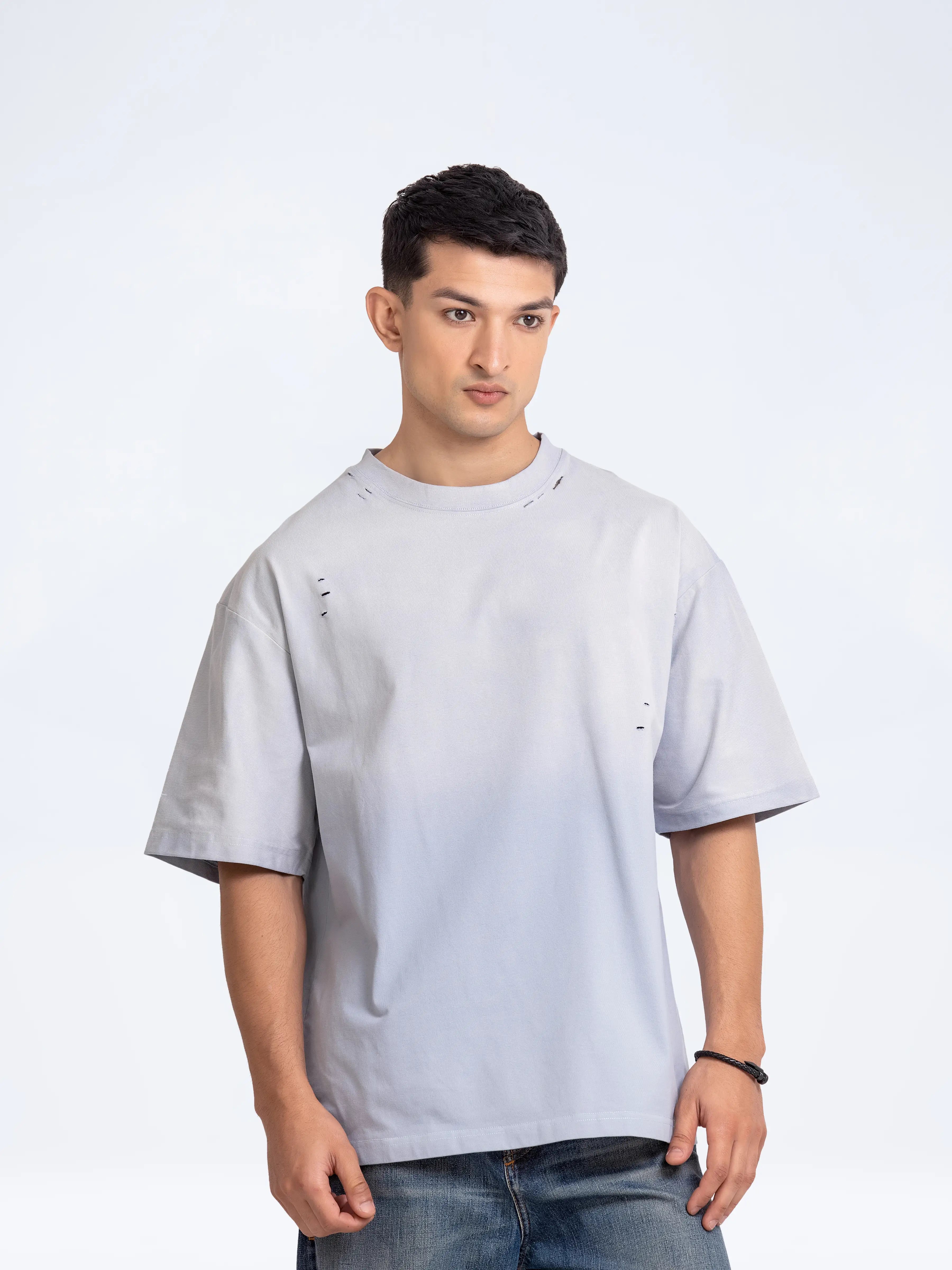 Relaxed Fit Ripped Tee - FMTGT24-103