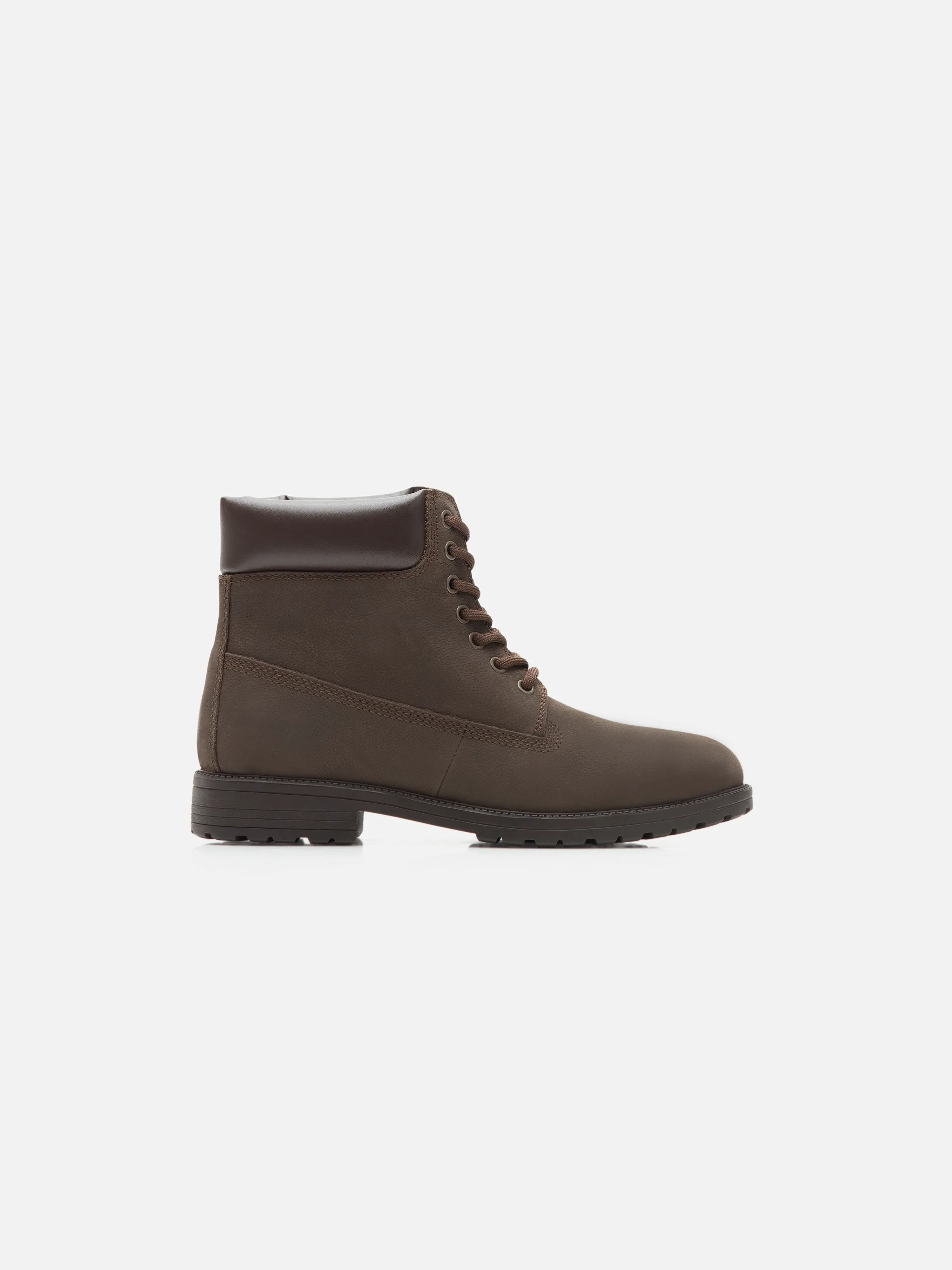 Brown Lace-Up Boots - FAMS24-081