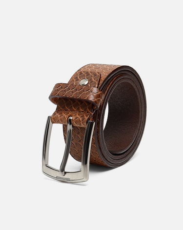 Brown Leather Belt - FALB23-003