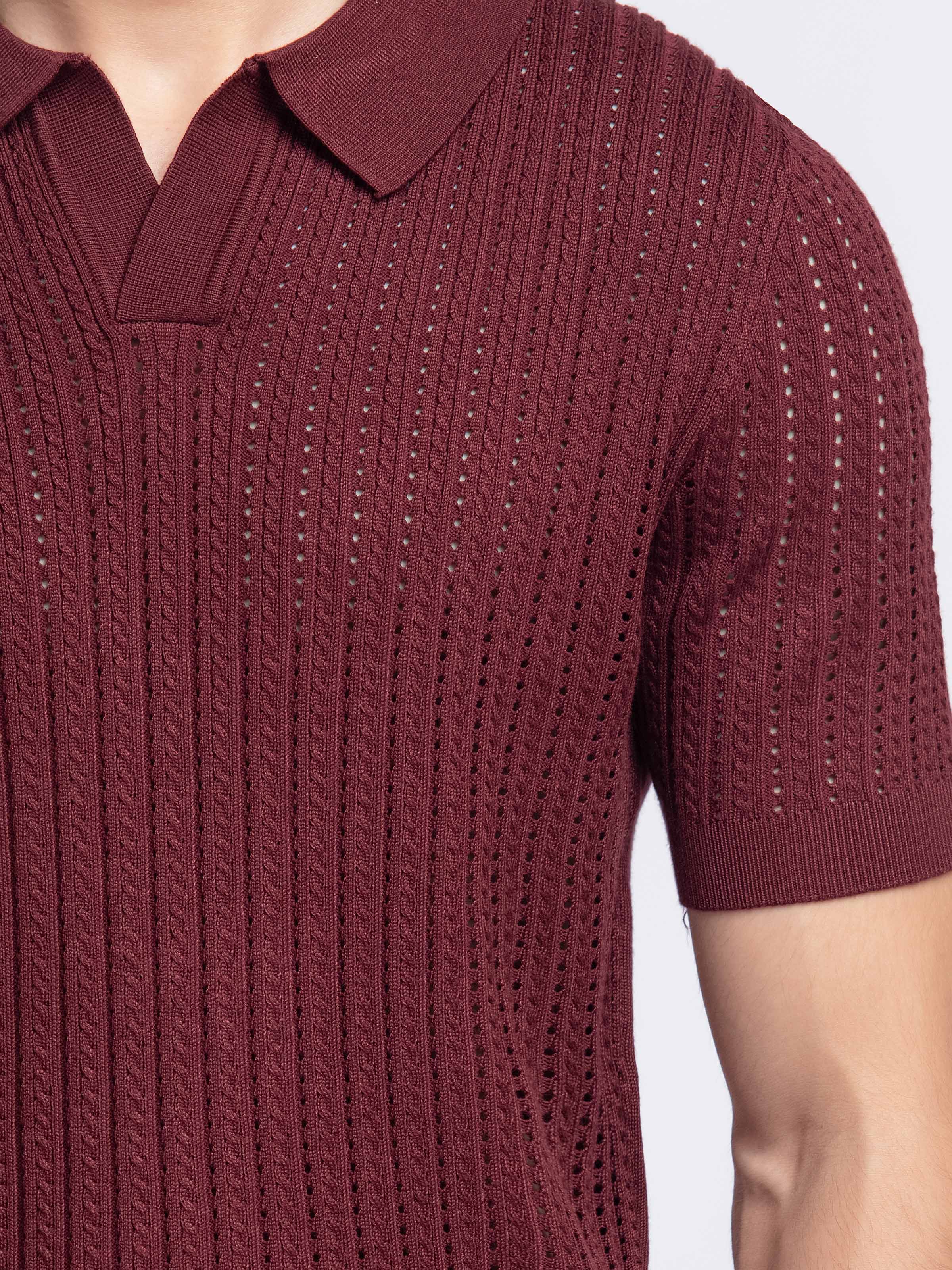 Johnny Collar Knitted Polo - FMTCP5-173