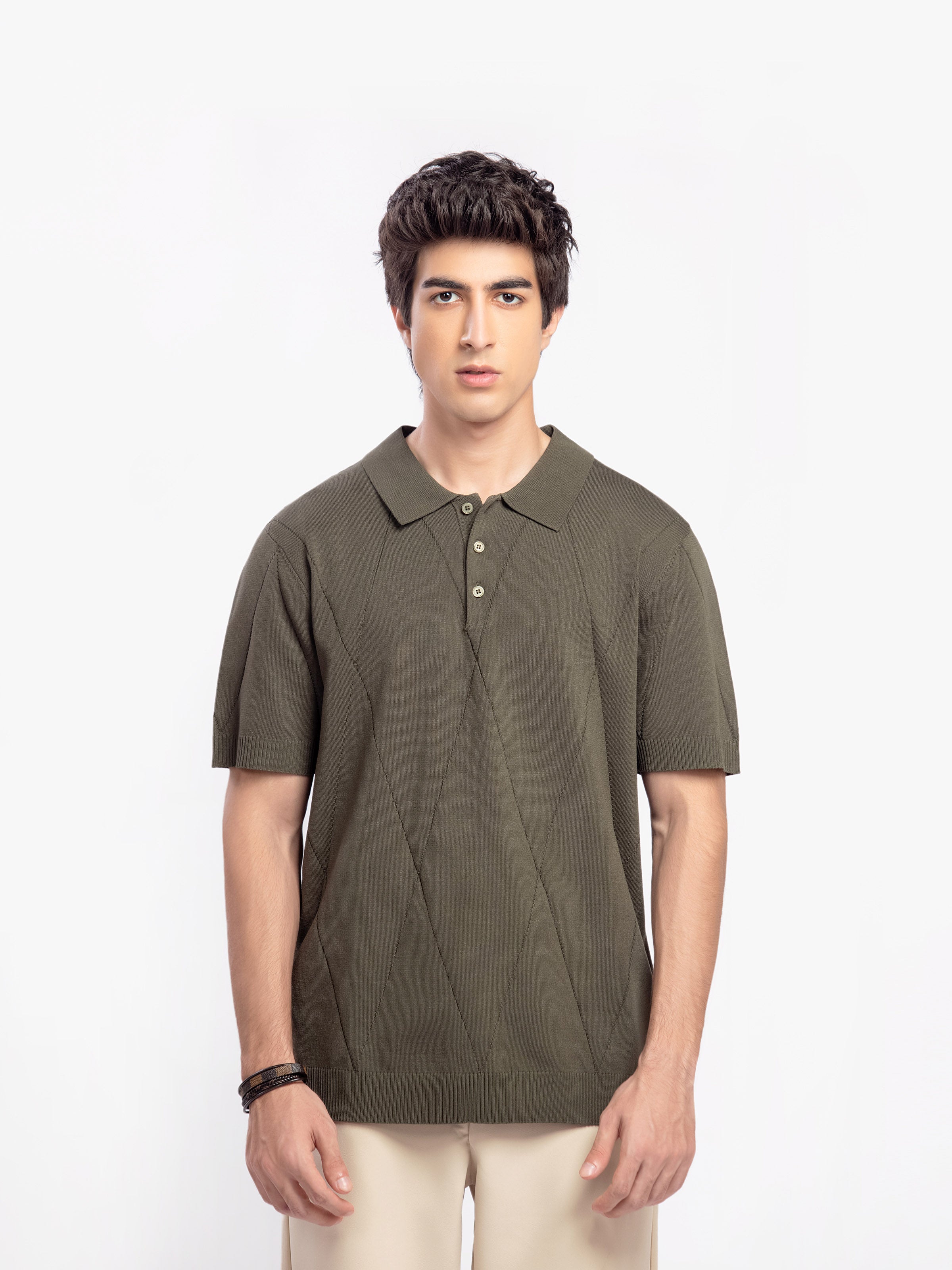 Regular Fit Knitted Polo - FMTCP5-221