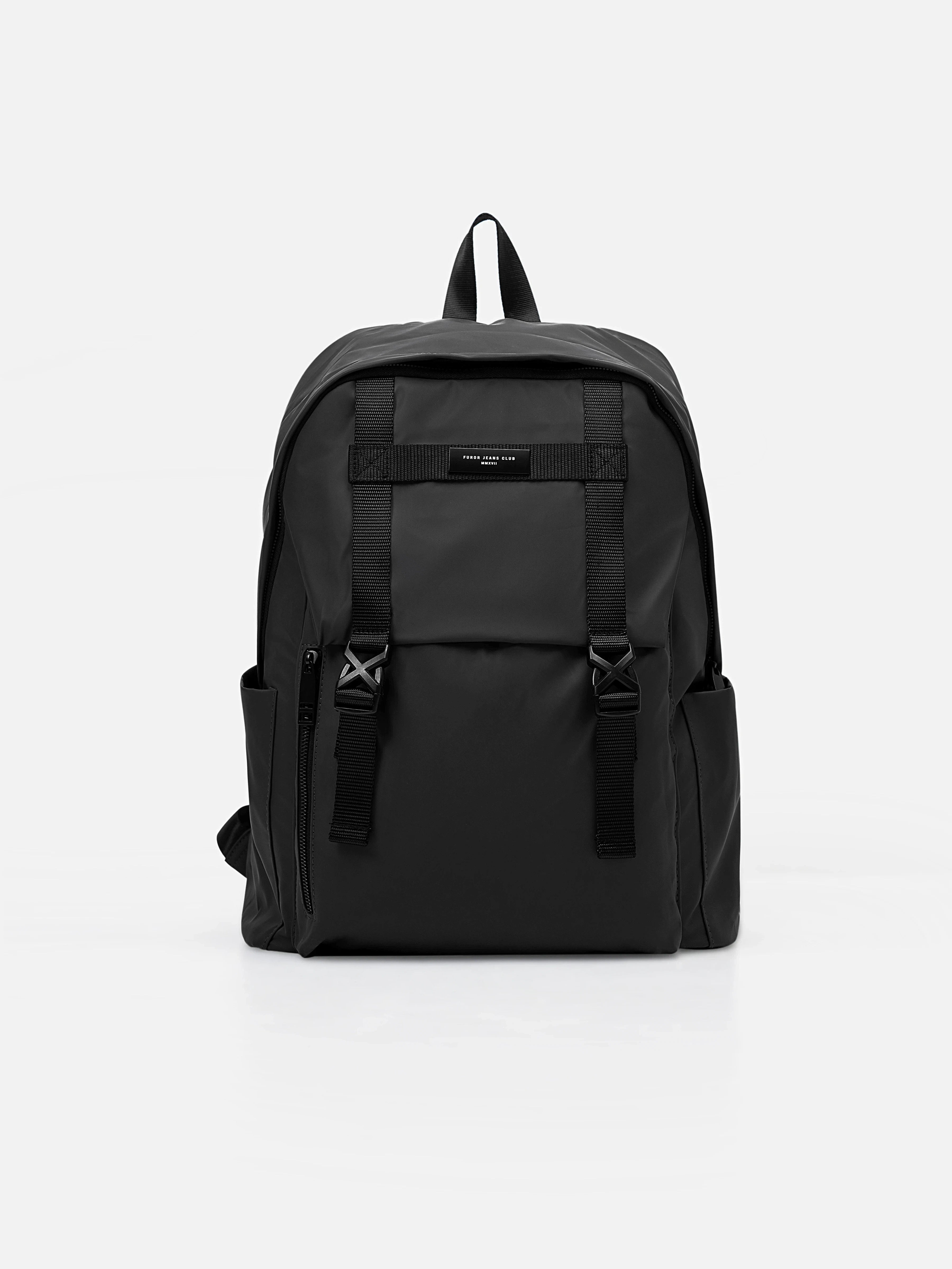 Black Leatherette Backpack - FABG5-018