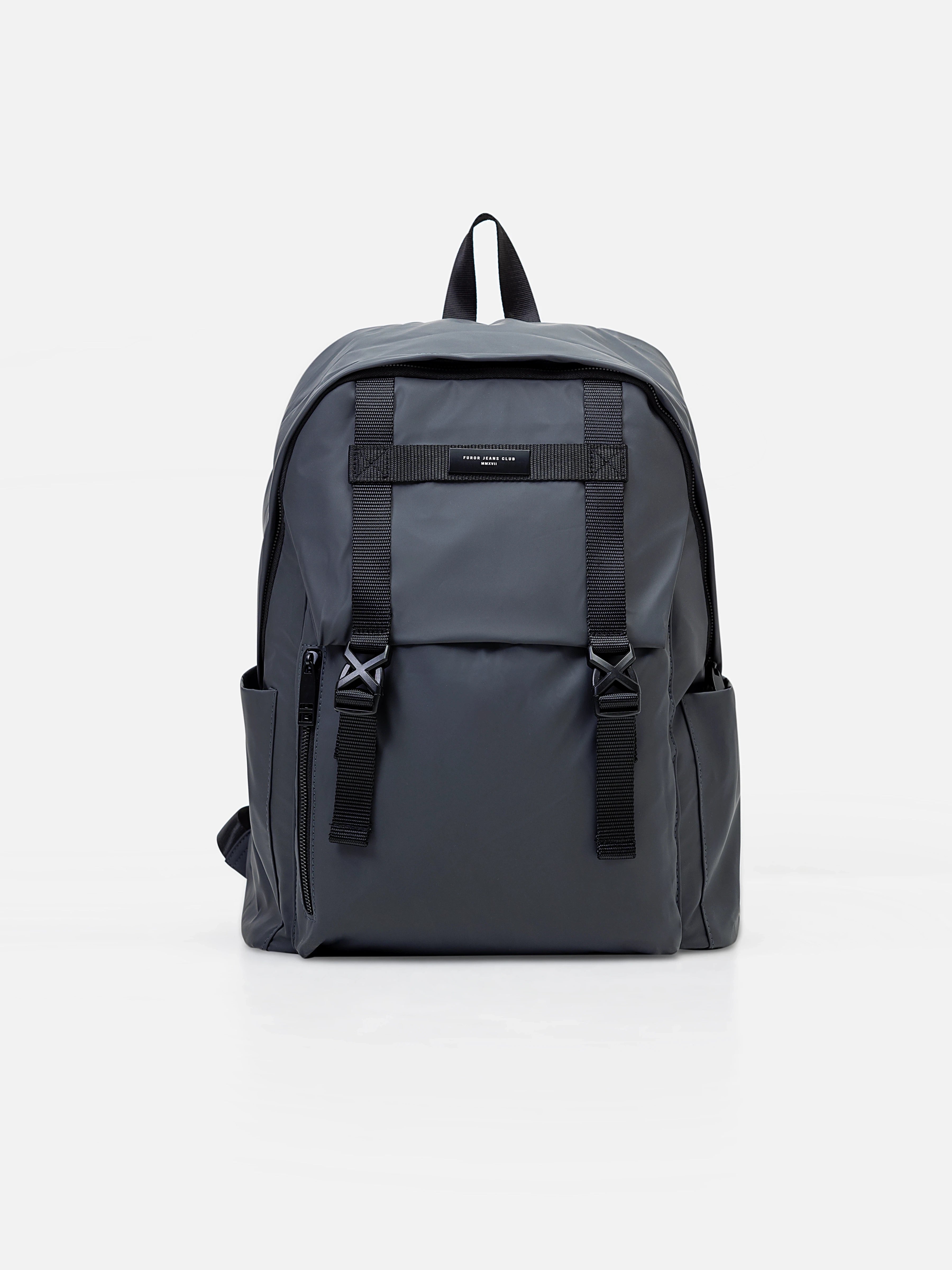 Grey Leatherette Backpack - FABG5-018