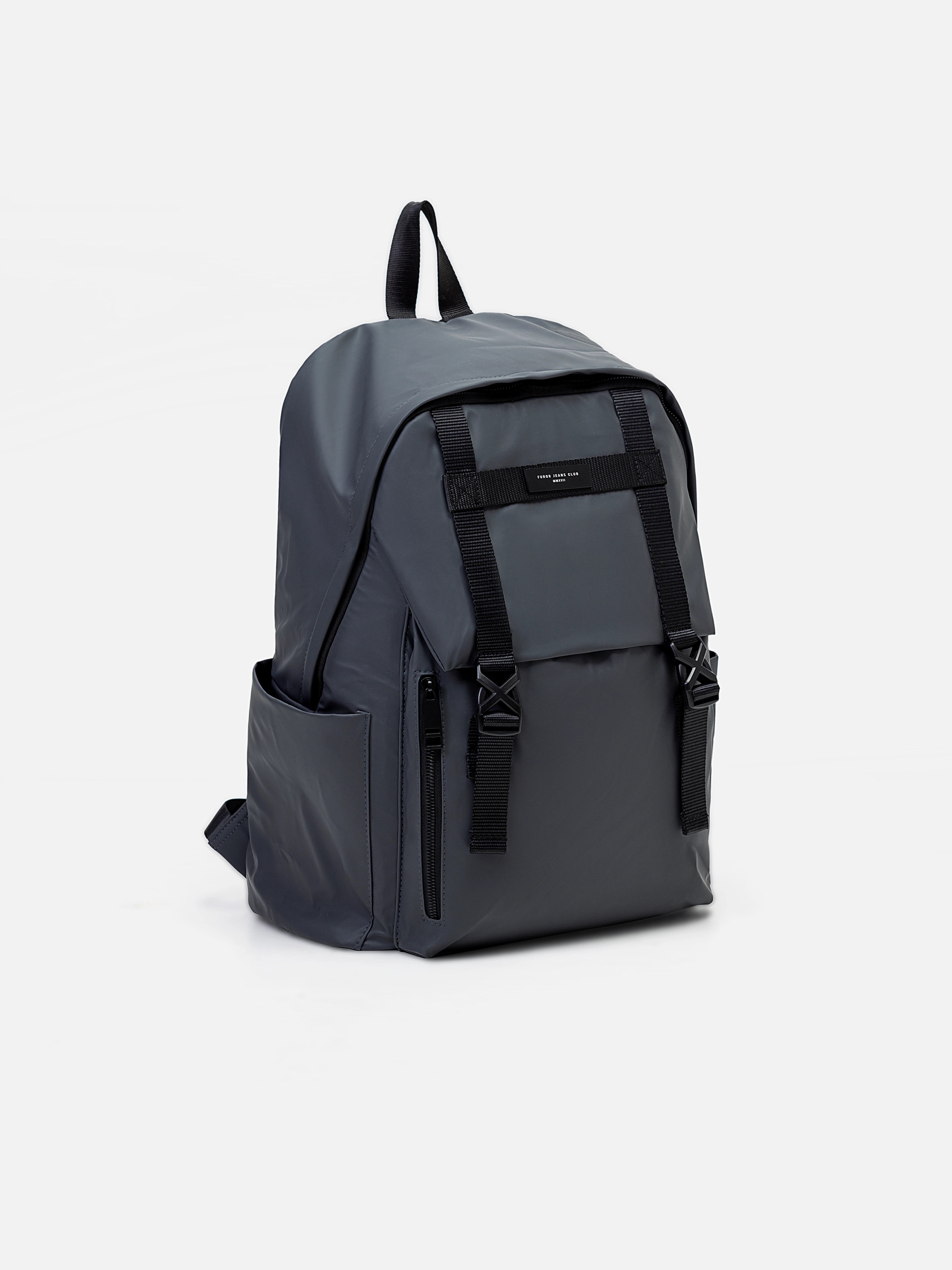 Grey Leatherette Backpack - FABG5-018