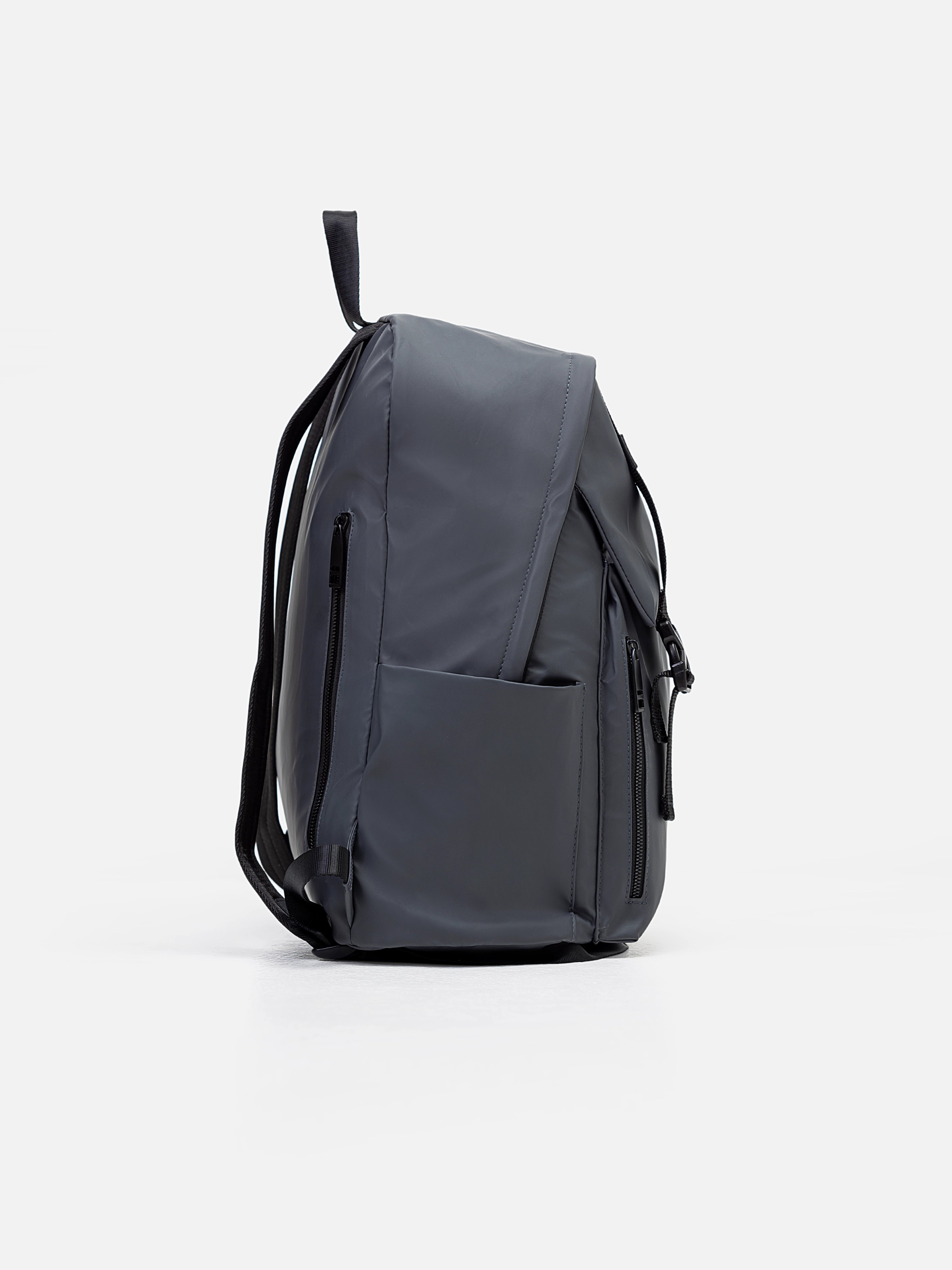 Grey Leatherette Backpack - FABG5-018