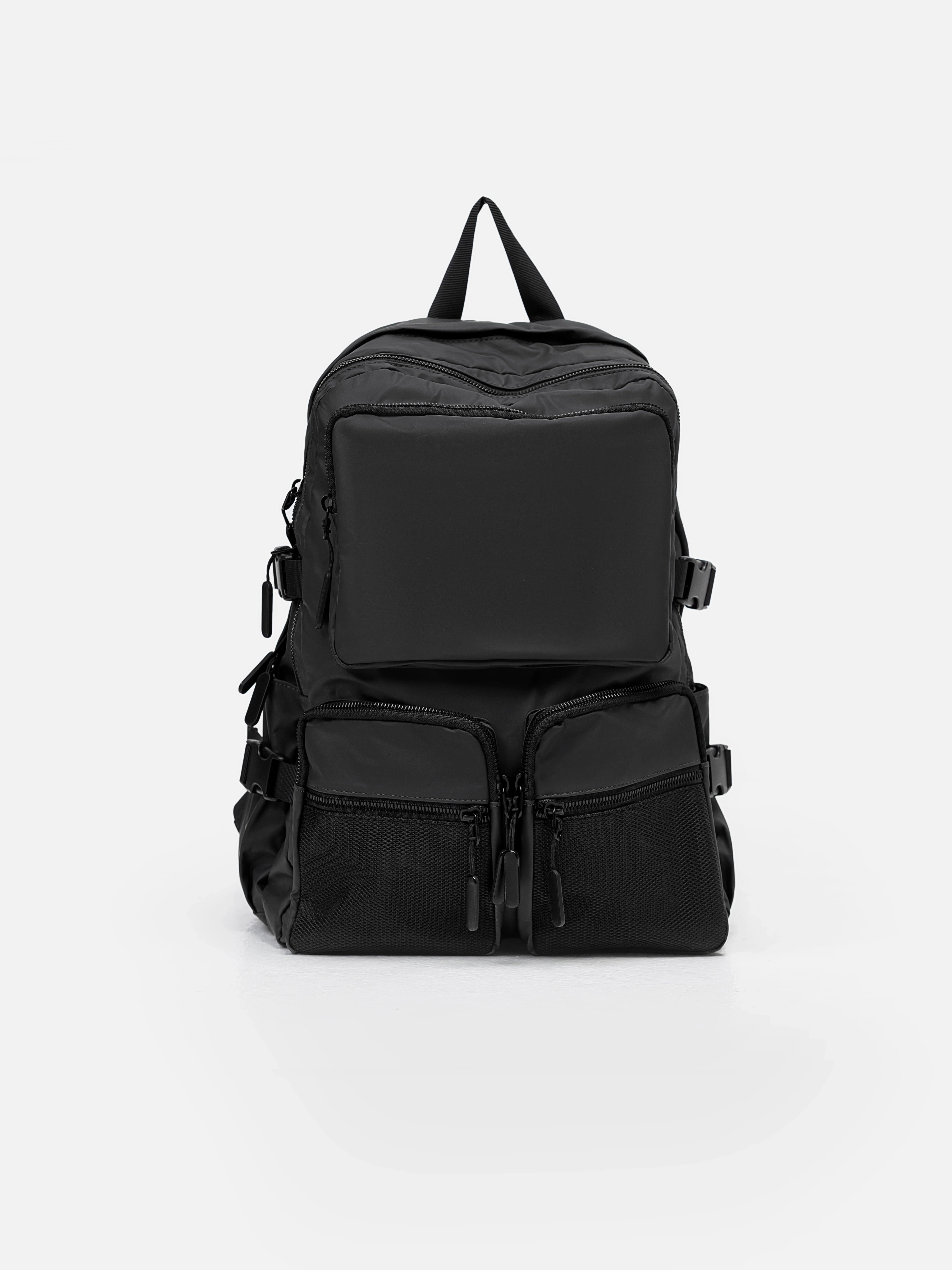 Black Leatherette Backpack - FABG5-019