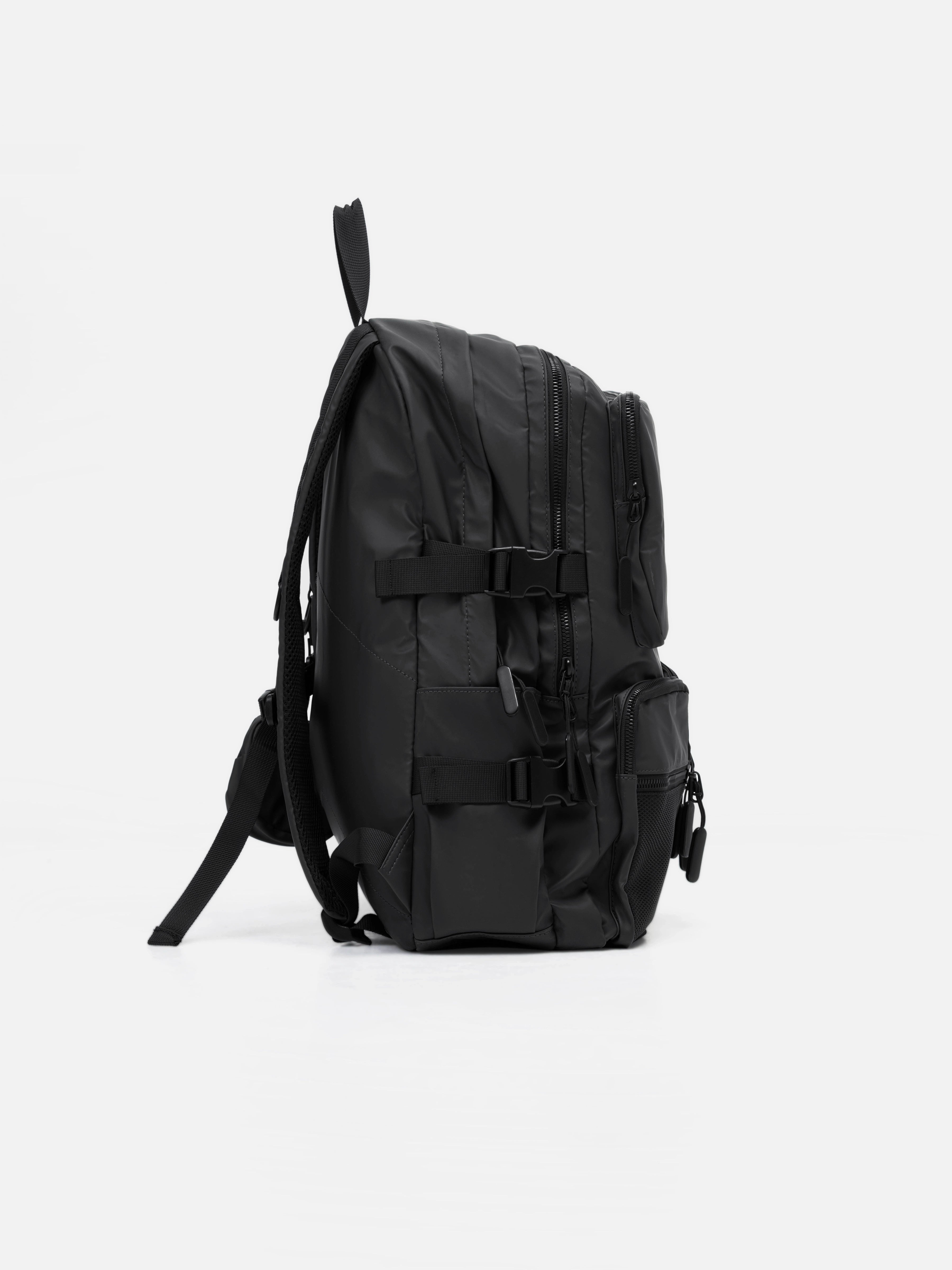Black Leatherette Backpack - FABG5-019
