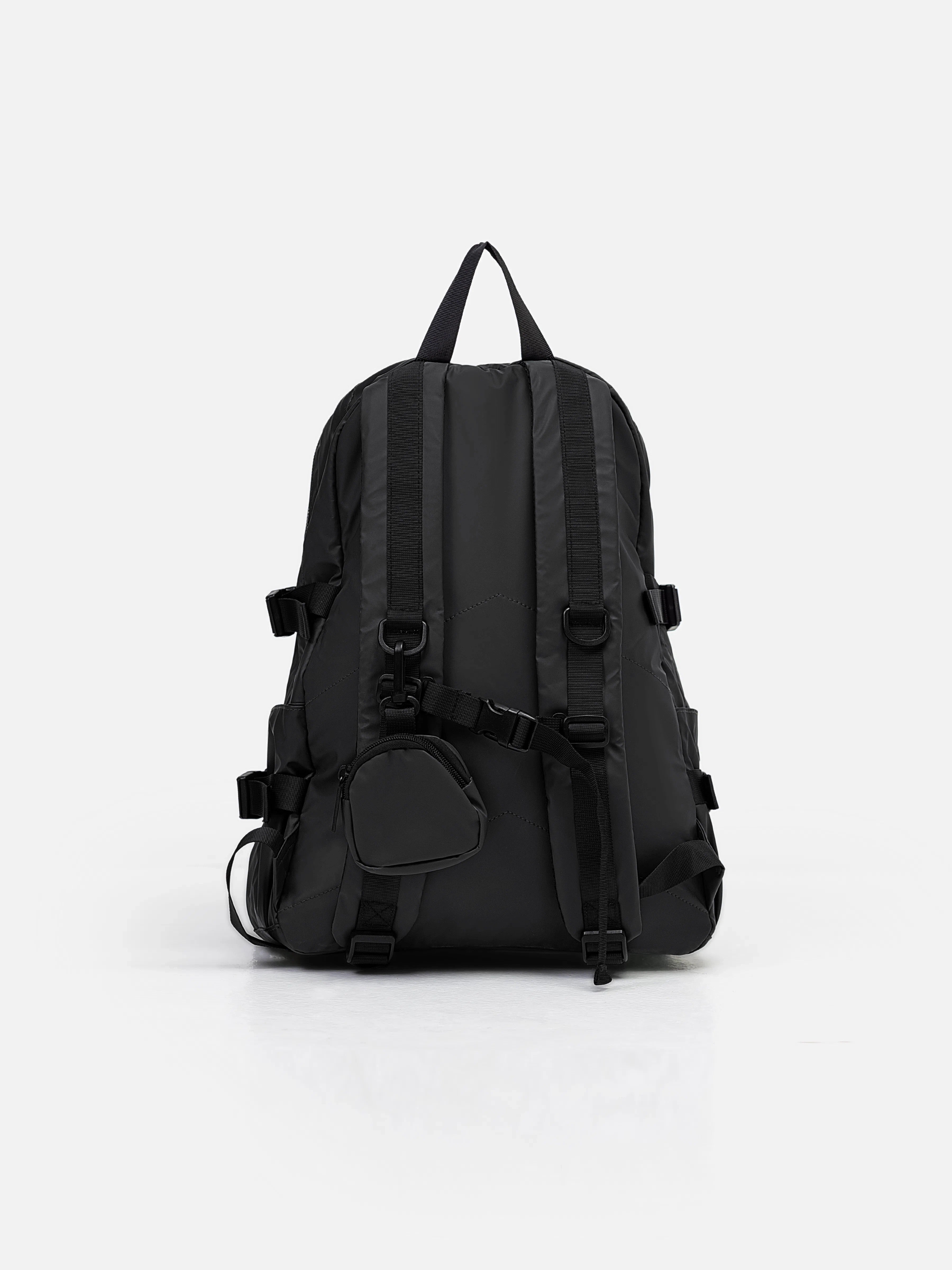 Black Leatherette Backpack - FABG5-019