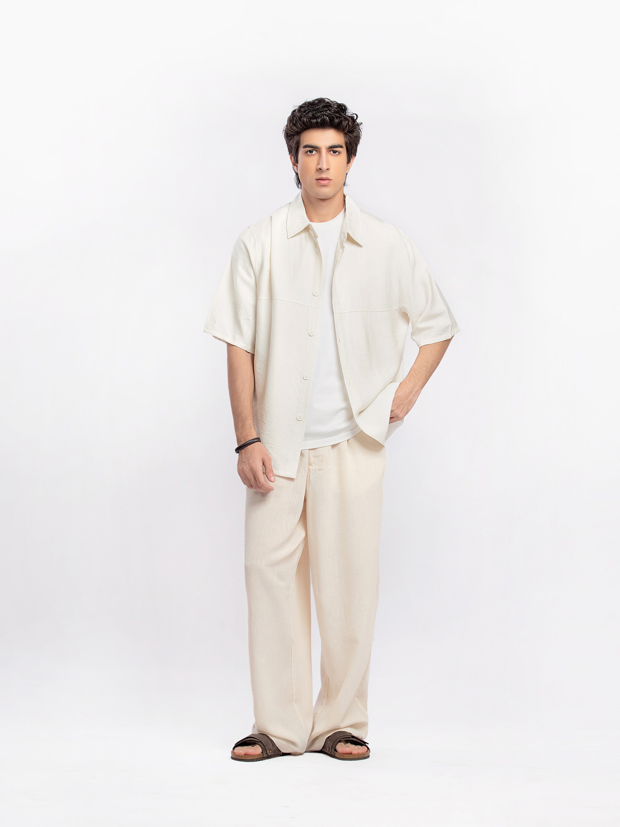 Cut & Sew Short Sleeves Shirt - FMTS5-32282