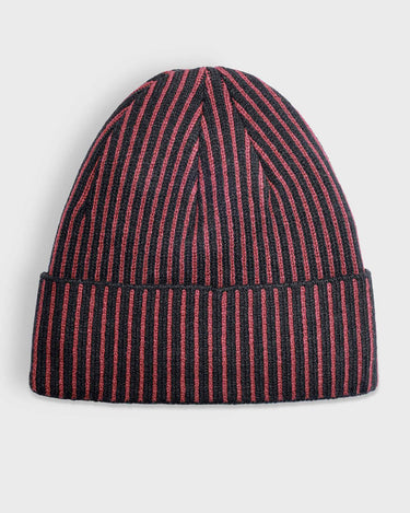 Maroon & Black Knitted Beanie - FABC21-014