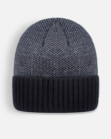 Charcoal & Black Knitted Beanie - FABC21-020