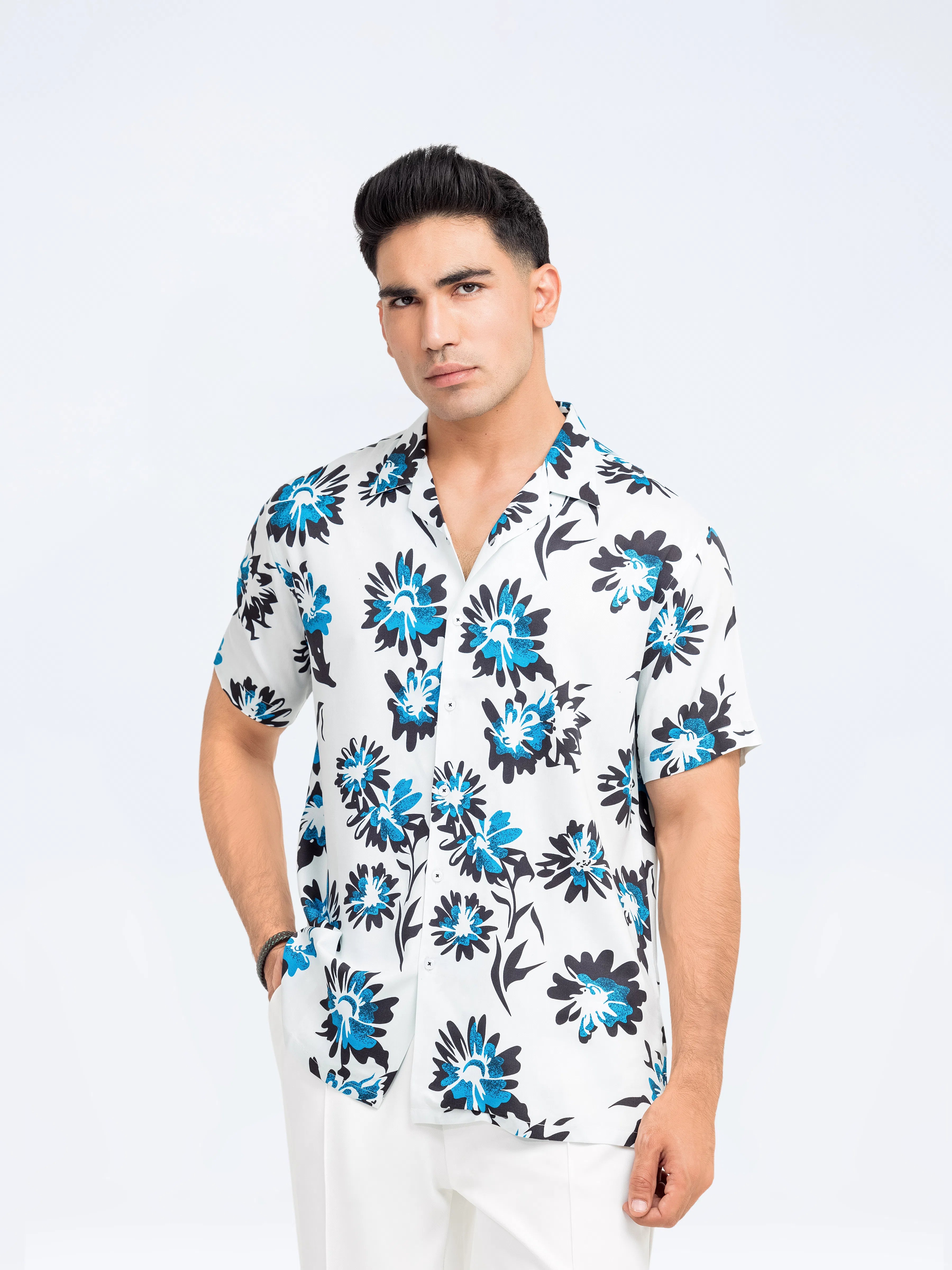 Regular Fit Hawaiian Shirt - FMTS24-32160