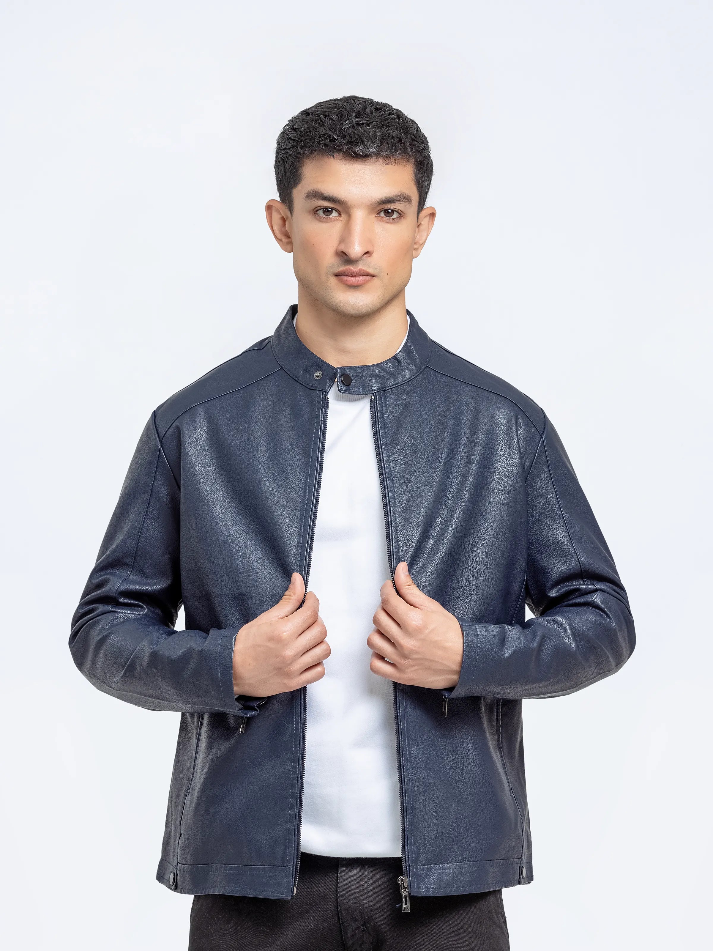 Leatherette Biker Jacket - FMTJ24-037