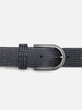 Dark Blue Leather Belt