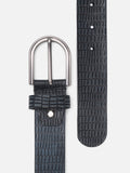 Dark Blue Leather Belt