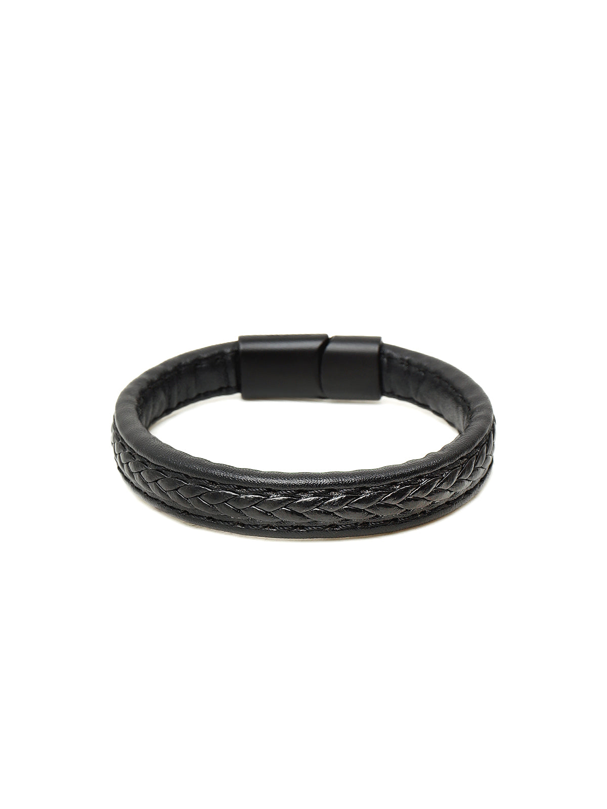 Black Leather Bracelet - FABR24-018
