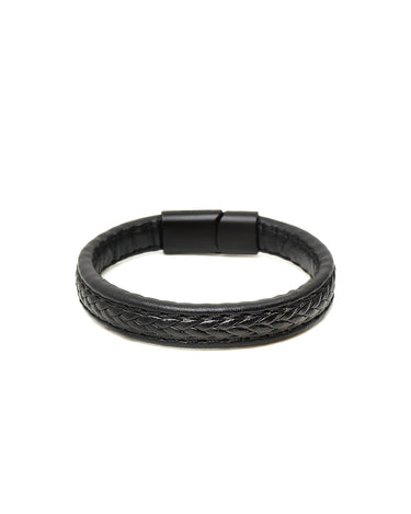 Black Leather Bracelet - FABR24-018