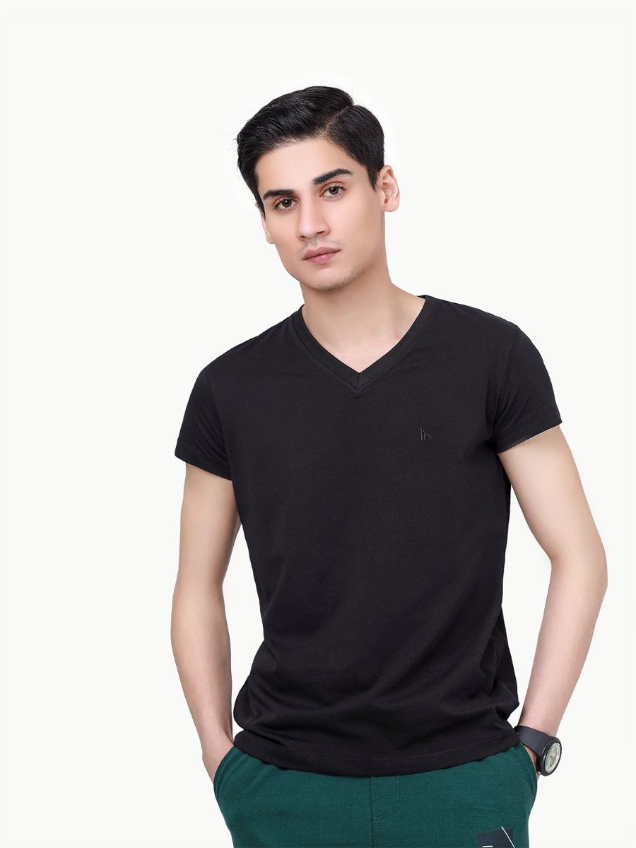 Regular Fit V-Neck Basic Tee