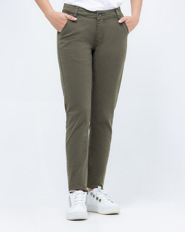 Women's Army Green Chino Pant - FWBCP23-004