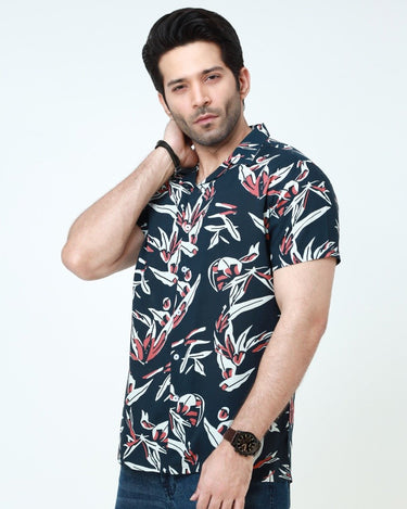 Men's Navy Casual Shirt - FMTS22-31588