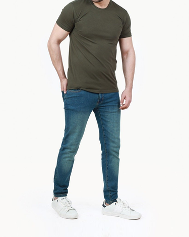 Stretch Fit Crew Neck Basic Tee - FMTBS22-007