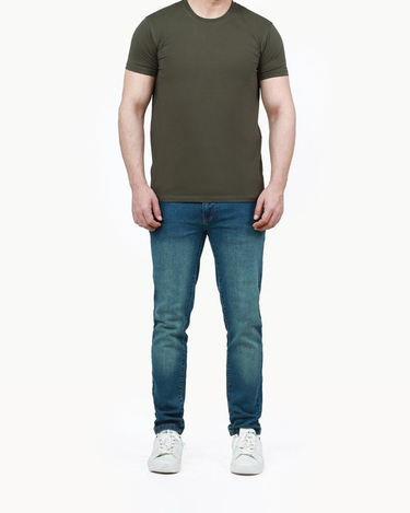 Stretch Fit Crew Neck Basic Tee - FMTBS22-007