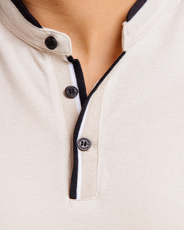 Mao Collar Shirt Polo - FMTCP23-065
