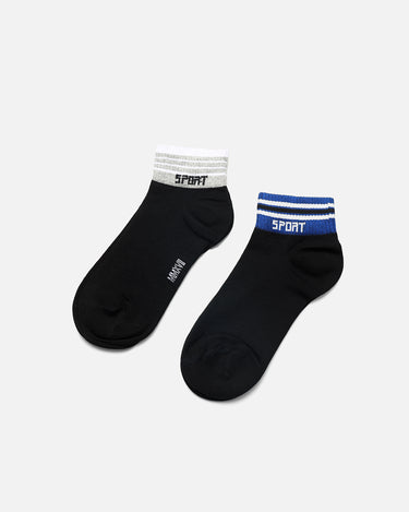 Pack Of 2 Multi Ankle Socks - FAMSO23-008
