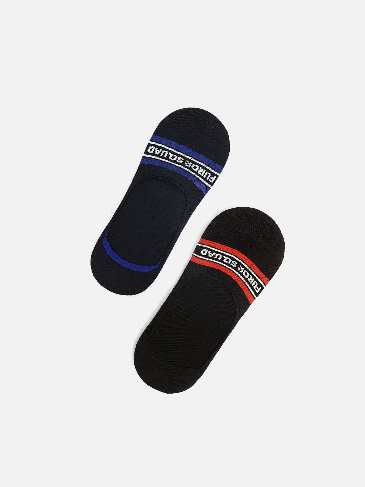 Pack Of 2 Black & Navy Blue No-Show Socks - FAMSO23-040