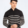 Half Zipper Striped Sweater - FMTSWT23-021