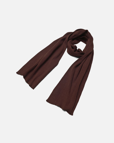 Dark Brown Knitted Muffler - FAMM23-027