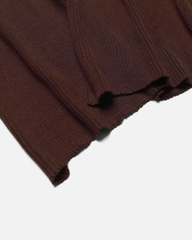 Dark Brown Knitted Muffler - FAMM23-027