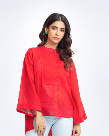 Boxy Fit Button Down Shirt - FWTS23-086