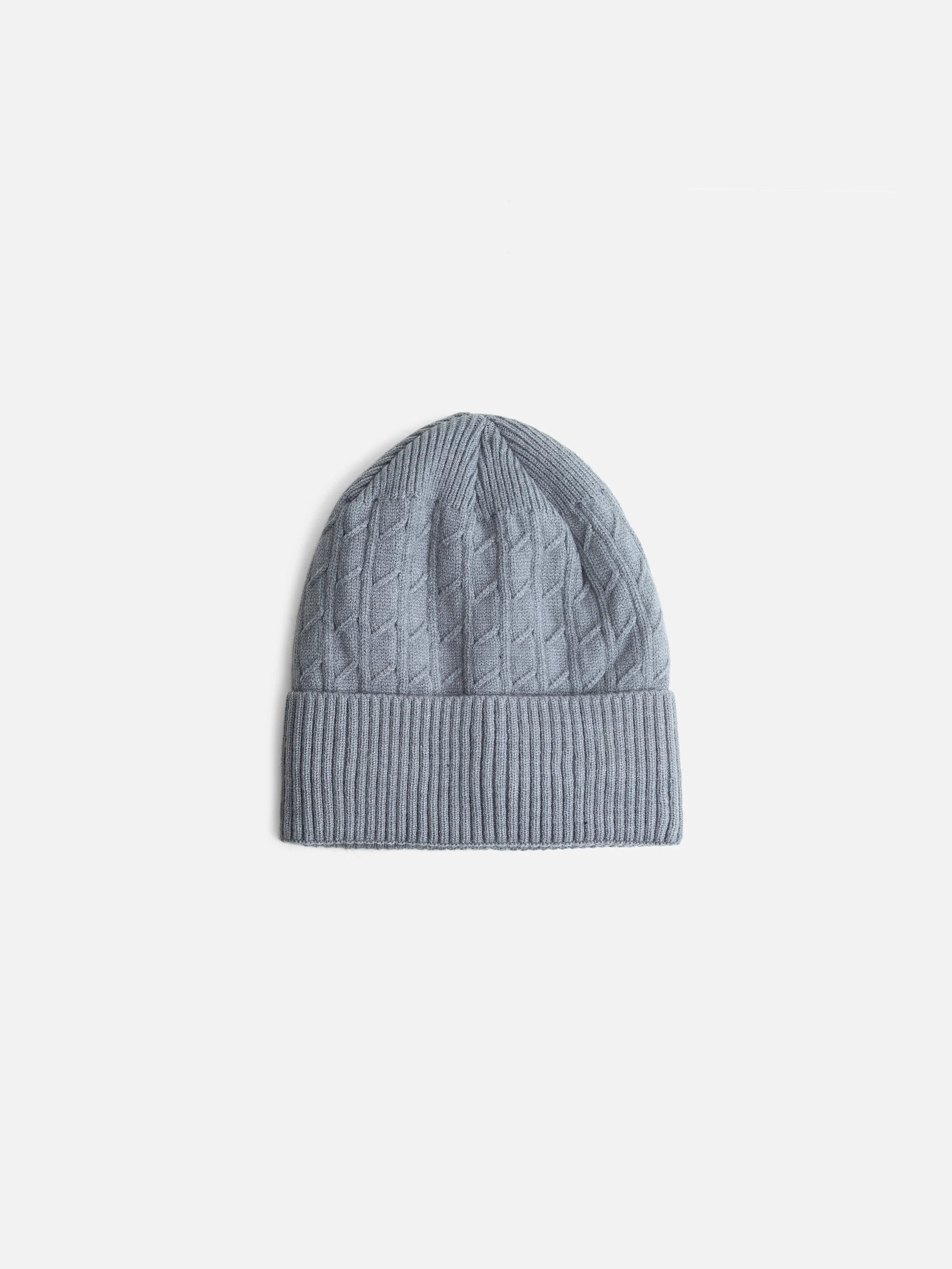 Grey Knitted Beanie - FABC24-004