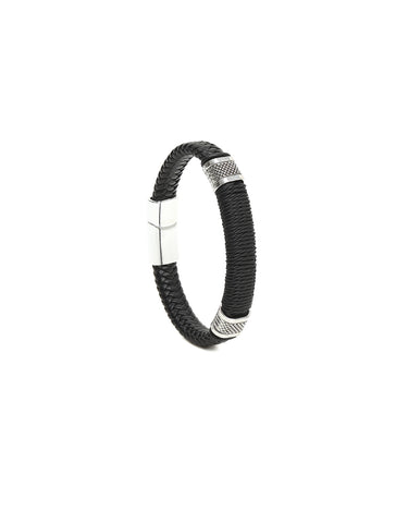 Black Leather Bracelet - FABR24-022