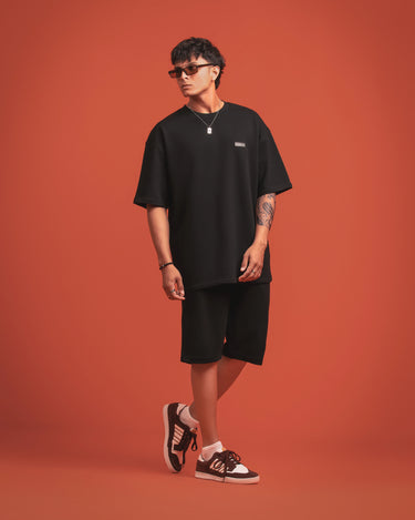 Black Co-Ord Set Tee - FMTTS24-005