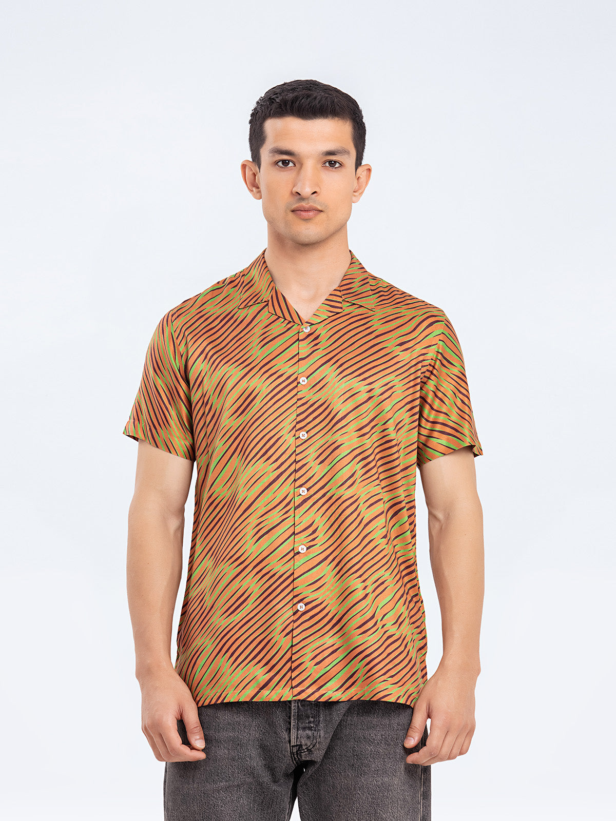 Regular Fit Hawaiian Collar Shirt - FMTS24-32073