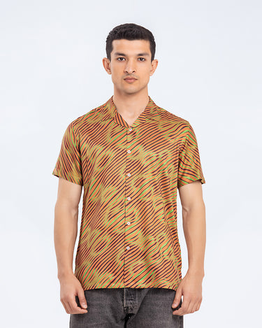 Regular Fit Hawaiian Collar Shirt - FMTS24-32073