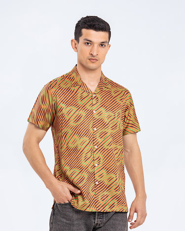 Regular Fit Hawaiian Collar Shirt - FMTS24-32073