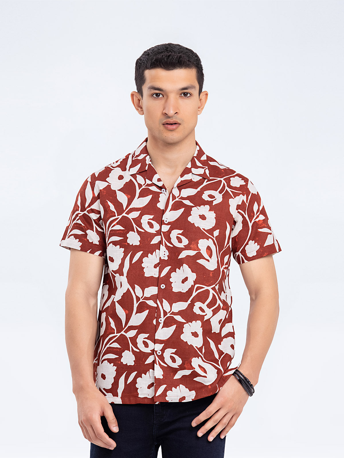 Regular Fit Hawaiian Collar Shirt - FMTS24-32075