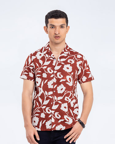 Regular Fit Hawaiian Collar Shirt - FMTS24-32075