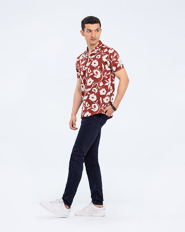 Regular Fit Hawaiian Collar Shirt - FMTS24-32075