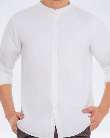 Regular Fit Band Collar Shirt - FMTS24-32139