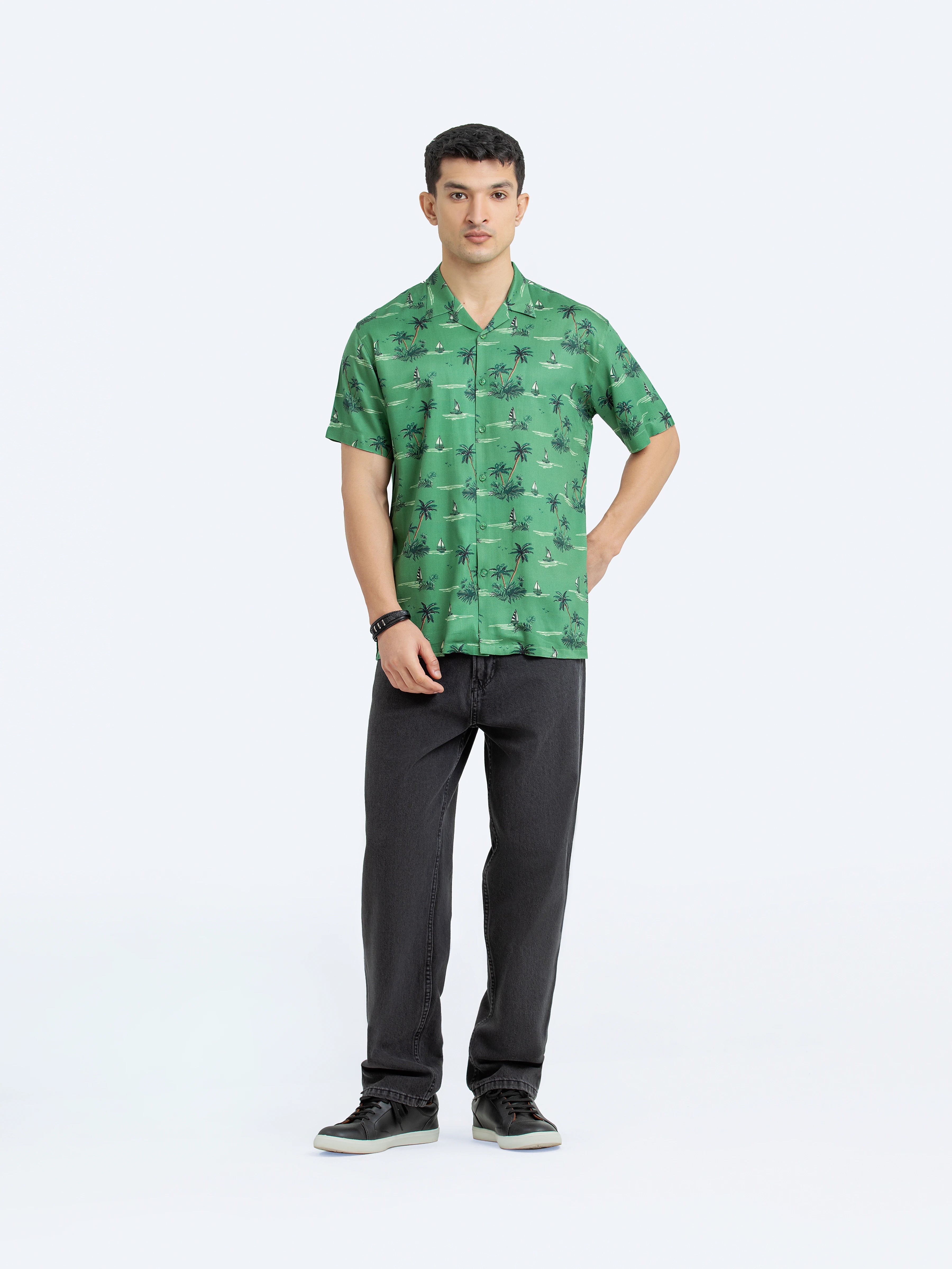 Regular Fit Hawaii Collar Shirt - FMTS24-32157