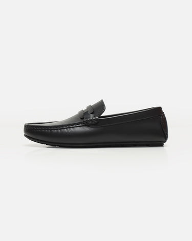 Black Leather Loafer - FAMS24-066